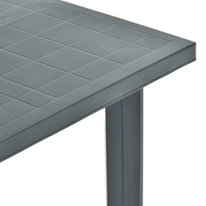 vidaXL Bistro Table Garden Deck Outdoor Side Table with Umbrella Hole Plastic-4
