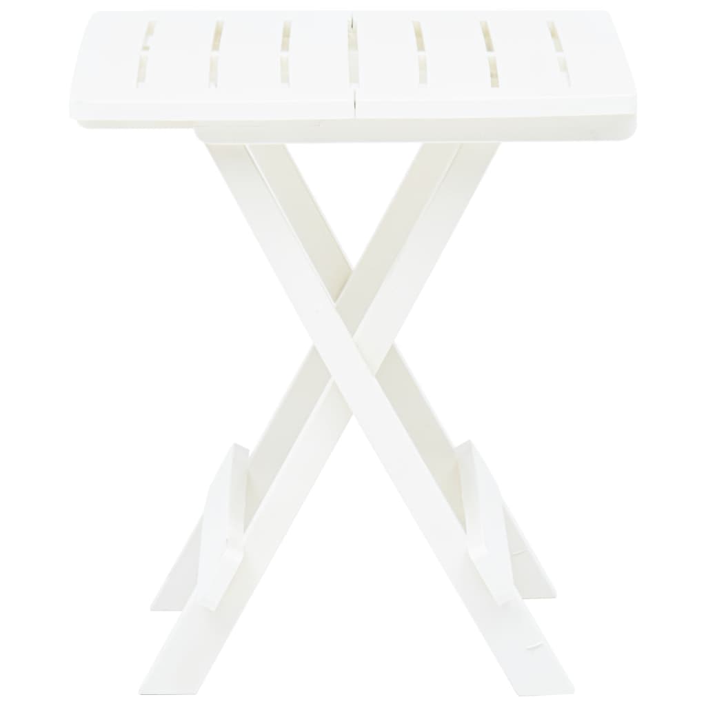 vidaXL Bistro Table Outdoor Side Table Folding Garden Patio Table Plastic-2
