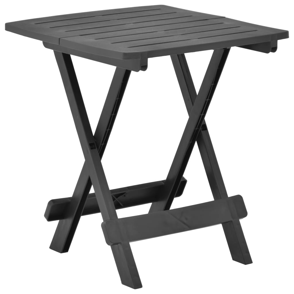 vidaXL Bistro Table Outdoor Side Table Folding Garden Patio Table Plastic-6