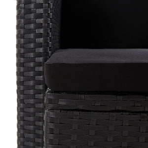 vidaXL Armchair Outdoor Patio Single Sofa Chair with Cushions Poly Rattan-9