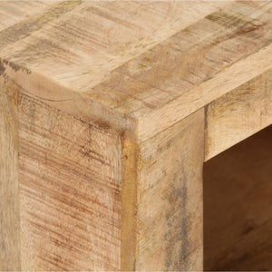 vidaXL Bedside Cabinet 15.7"x11.8"x19.7" Rough Mango Wood-3
