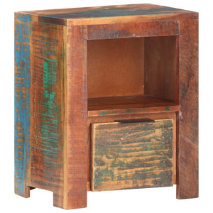 vidaXL Bedside Cabinet 15.7"x11.8"x19.7" Solid Reclaimed Wood-5