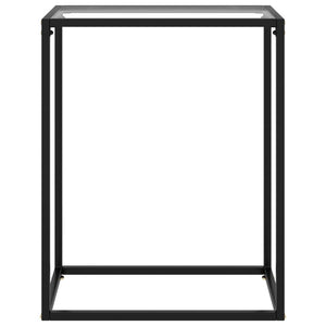 vidaXL Console Table Transparent 23.6"x13.8"x29.5" Tempered Glass-1
