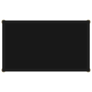 vidaXL Console Table Black 23.6"x13.8"x29.5" Tempered Glass-2