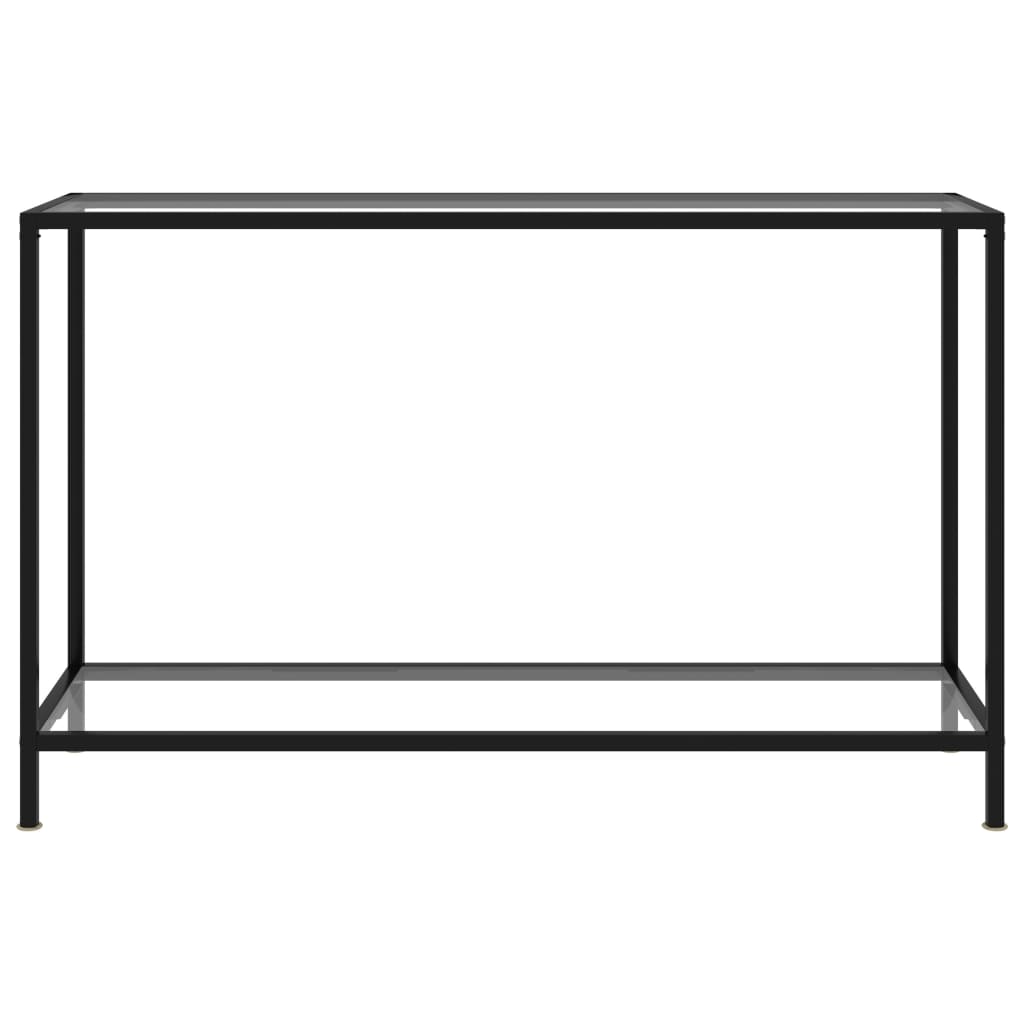vidaXL Console Table Transparent 47.2"x13.8"x29.5" Tempered Glass-0