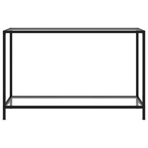 vidaXL Console Table Transparent 47.2"x13.8"x29.5" Tempered Glass-0