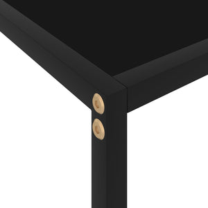 vidaXL Console Table Black 47.2"x13.8"x29.5" Tempered Glass-3