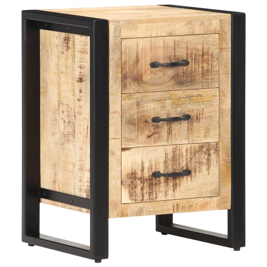 vidaXL Bedside Cabinet 15.7"x13.8"x21.7" Solid Mango Wood-1