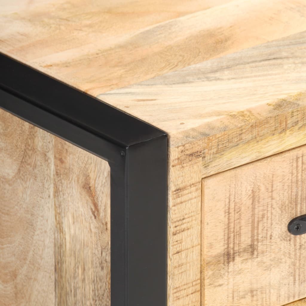 vidaXL Bedside Cabinet 15.7"x13.8"x21.7" Solid Mango Wood-2