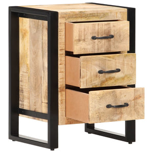 vidaXL Bedside Cabinet 15.7"x13.8"x21.7" Solid Mango Wood-3