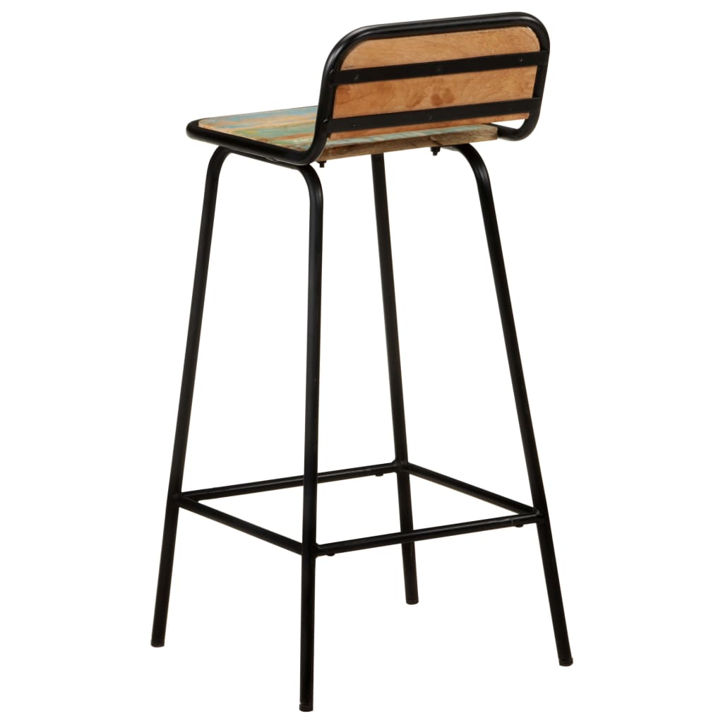 vidaXL Bar Chairs 2 pcs Solid Reclaimed Wood-2