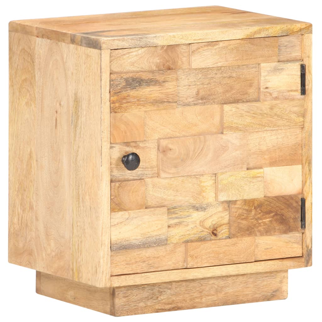 vidaXL Bedside Cabinet 15.7"x11.8"x17.7" Solid Mango Wood-0