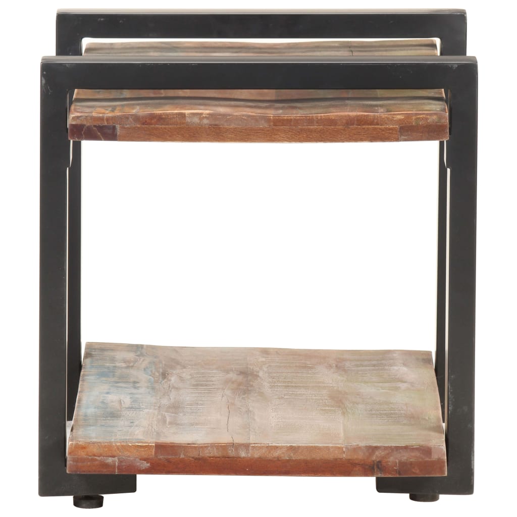 vidaXL Bedside Cabinet 19.7"x15.7"x15.7" Solid Reclaimed Wood-2