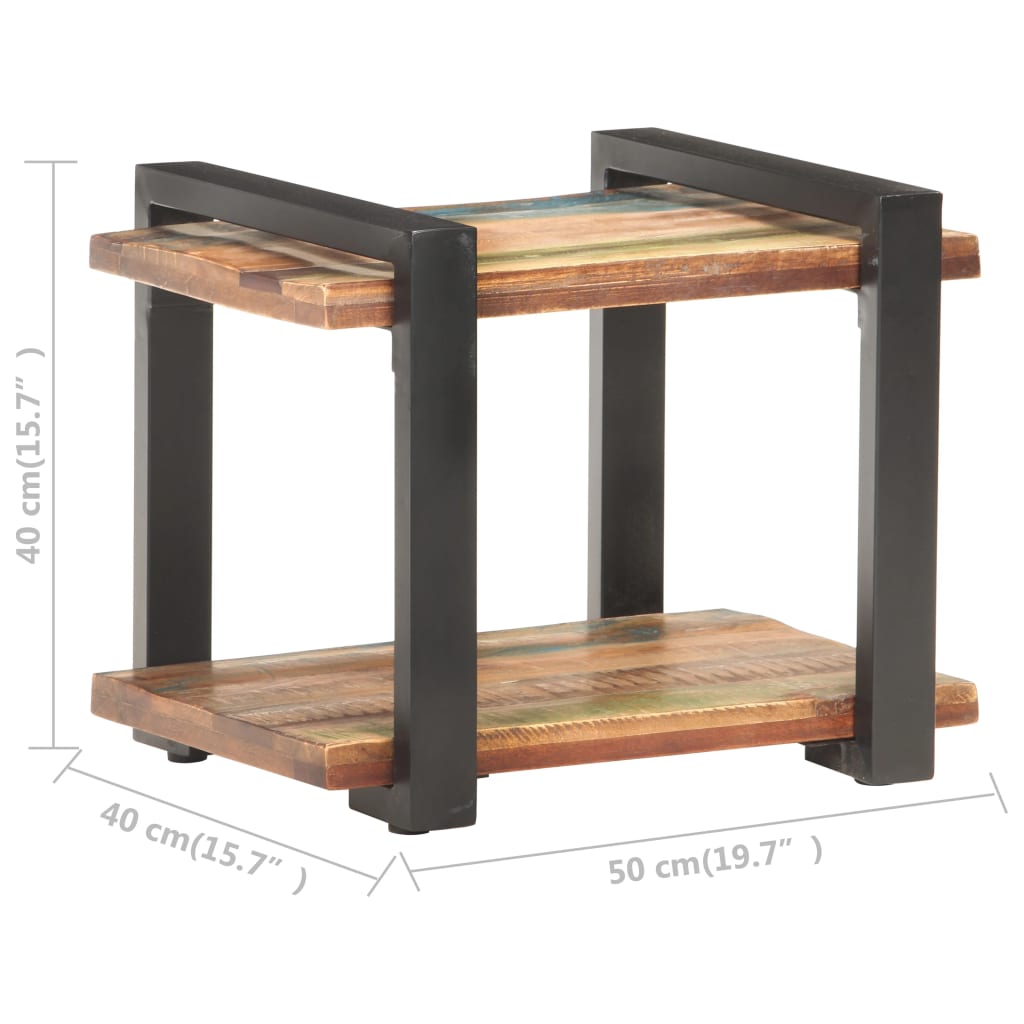 vidaXL Bedside Cabinet 19.7"x15.7"x15.7" Solid Reclaimed Wood-0