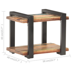 vidaXL Bedside Cabinet 19.7"x15.7"x15.7" Solid Reclaimed Wood-5