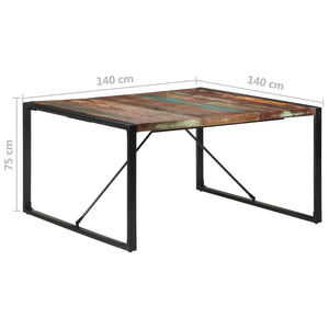 vidaXL Dining Table 55.1"x55.1"x29.5" Solid Reclaimed Wood-5