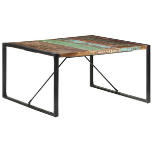 vidaXL Dining Table 55.1"x55.1"x29.5" Solid Reclaimed Wood-8