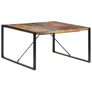 vidaXL Dining Table 55.1"x55.1"x29.5" Solid Reclaimed Wood-9