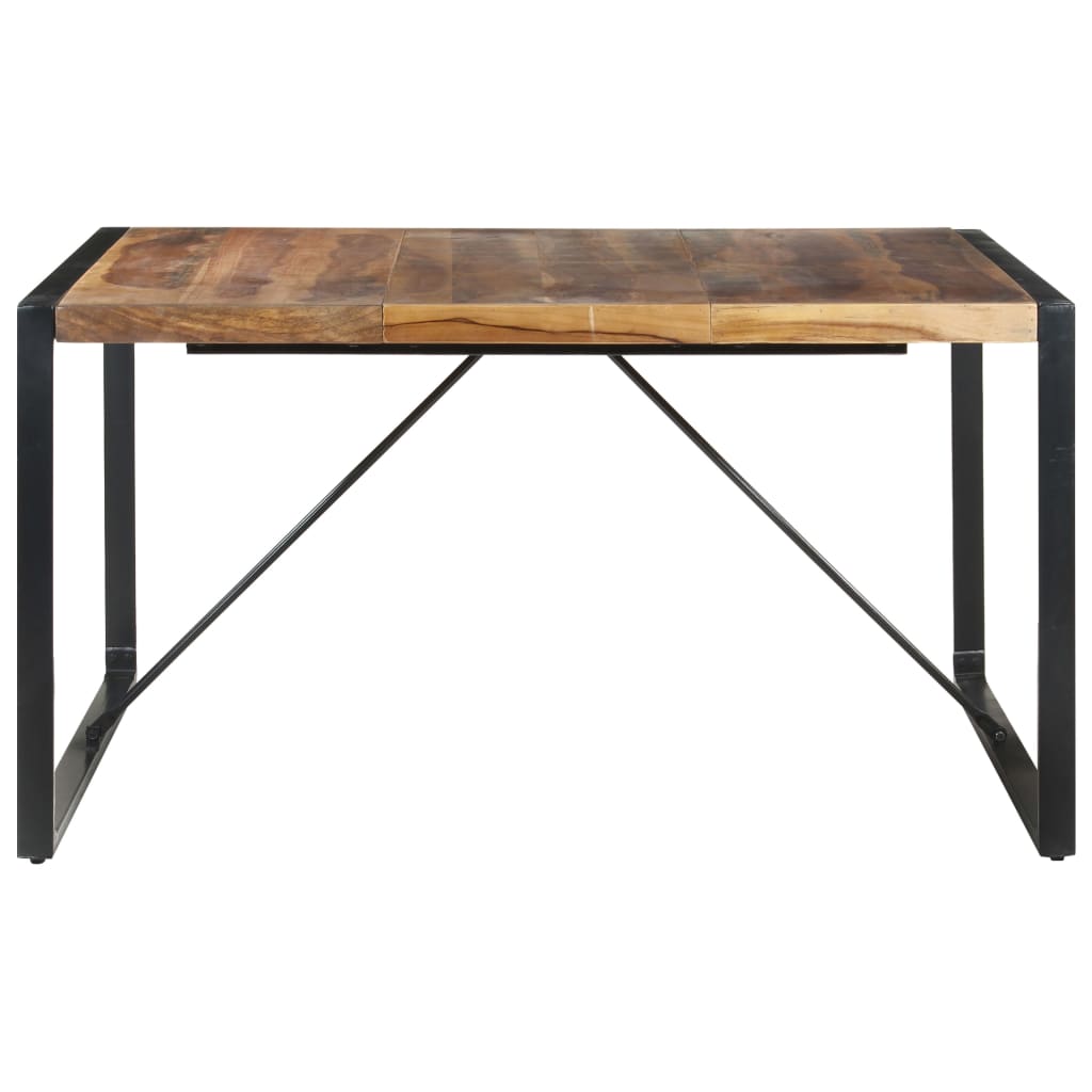 vidaXL Dining Table 55.1"x55.1"x29.5" Solid Wood with Sheesham Finish-1