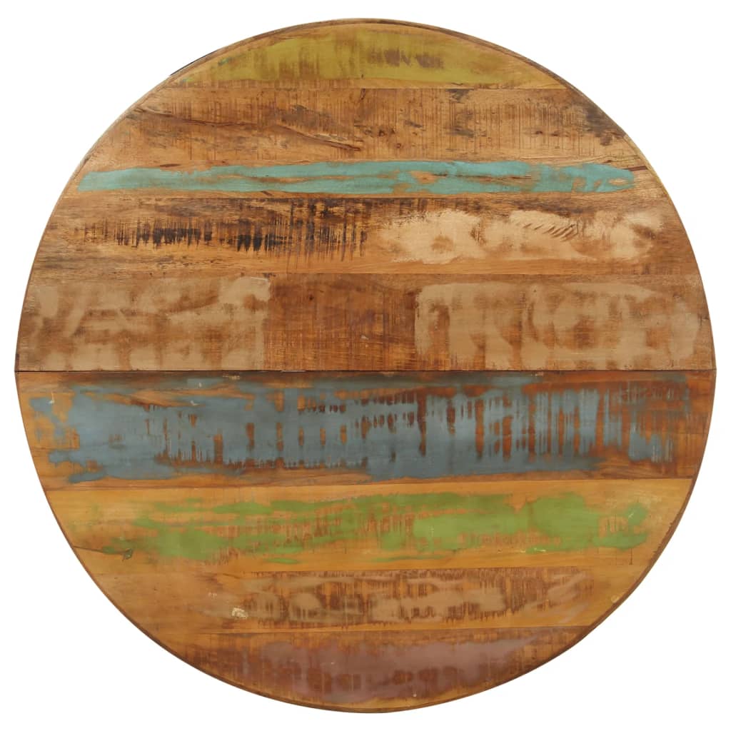 vidaXL Dining Table Round 39.4"x39.4"x29.5" Solid Reclaimed Wood-2