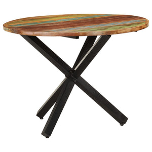 vidaXL Dining Table Round 39.4"x39.4"x29.5" Solid Reclaimed Wood-5