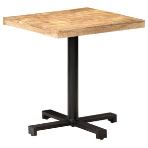 vidaXL Bistro Table Square 27.6"x27.6"x29.5" Rough Mango Wood-5