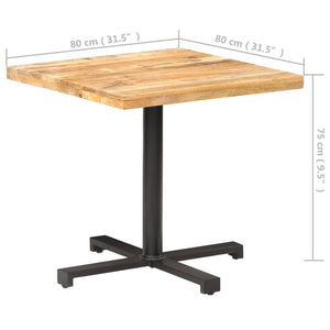 vidaXL Bistro Table Square 31.5"x31.5"x29.5" Rough Mango Wood-0