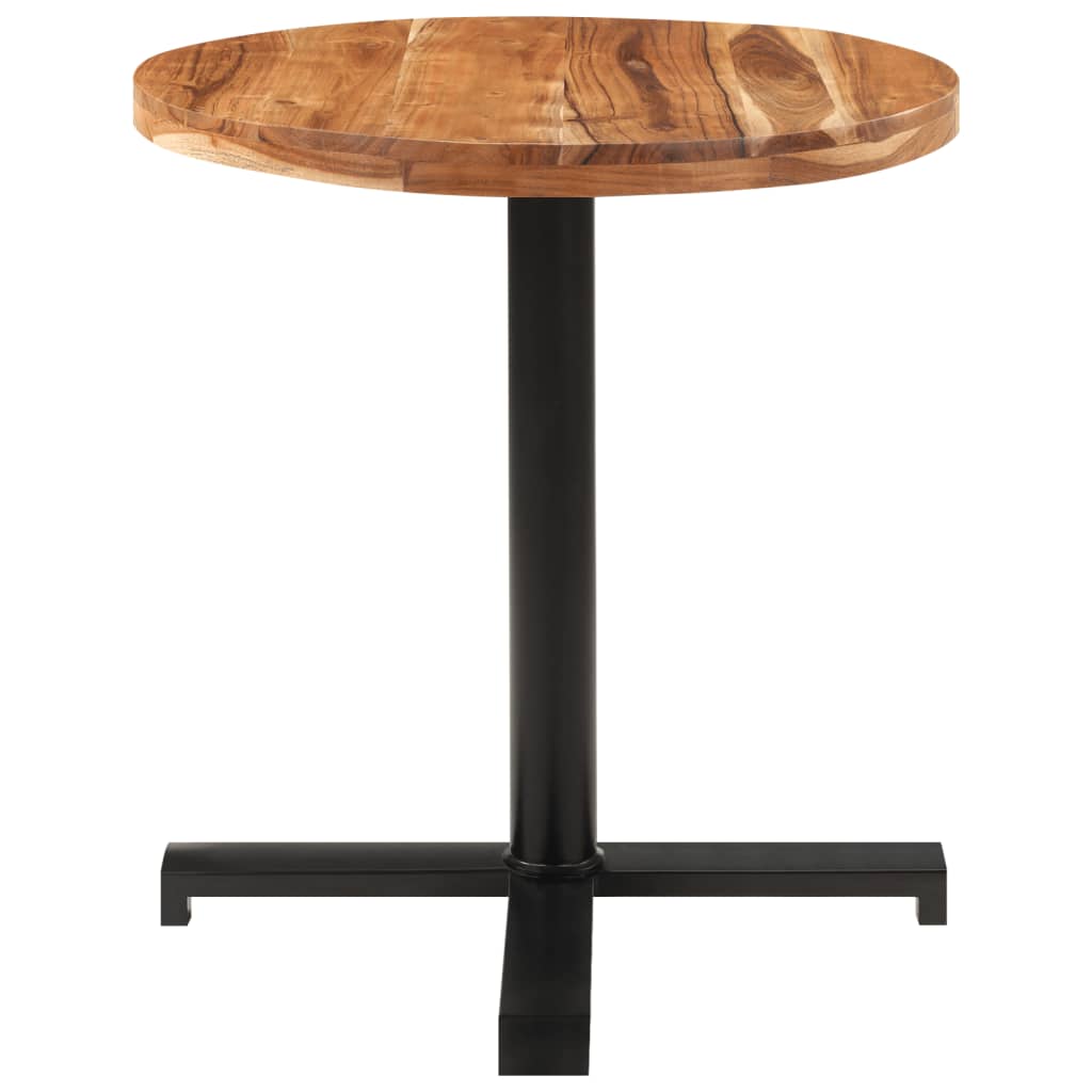 vidaXL Bistro Table Round Ø27.6"x29.5" Solid Acacia Wood-0