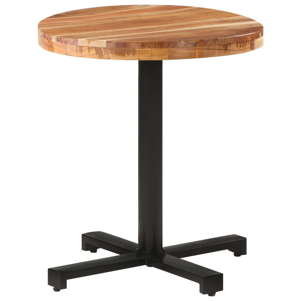 vidaXL Bistro Table Round Ø27.6"x29.5" Solid Acacia Wood-5