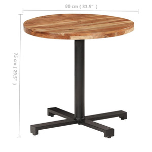 vidaXL Bistro Table Round Ø31.5"x29.5" Solid Acacia Wood-4