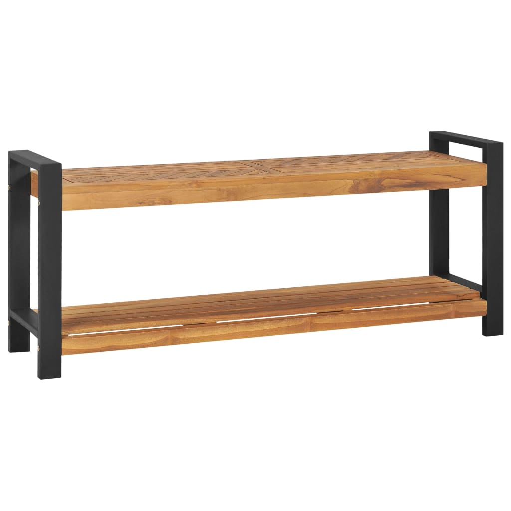 vidaXL Bench Entryway Bench Storage Organizer for Living Room Solid Wood Teak-0