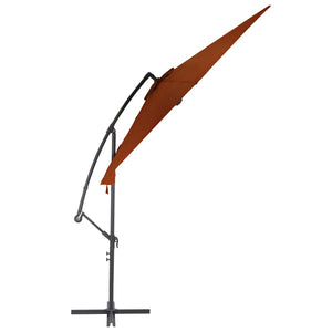 vidaXL Cantilever Umbrella with Aluminum Pole Terracotta 118.1"-2
