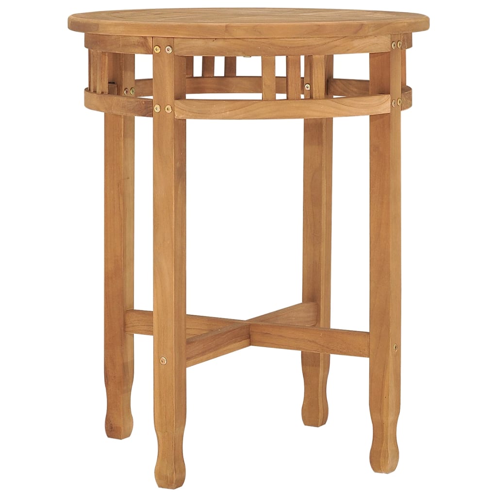 vidaXL Bistro Table Ø23.6"x23.6" Solid Teak Wood-0