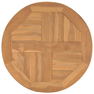 vidaXL Bistro Table Ø23.6"x23.6" Solid Teak Wood-3