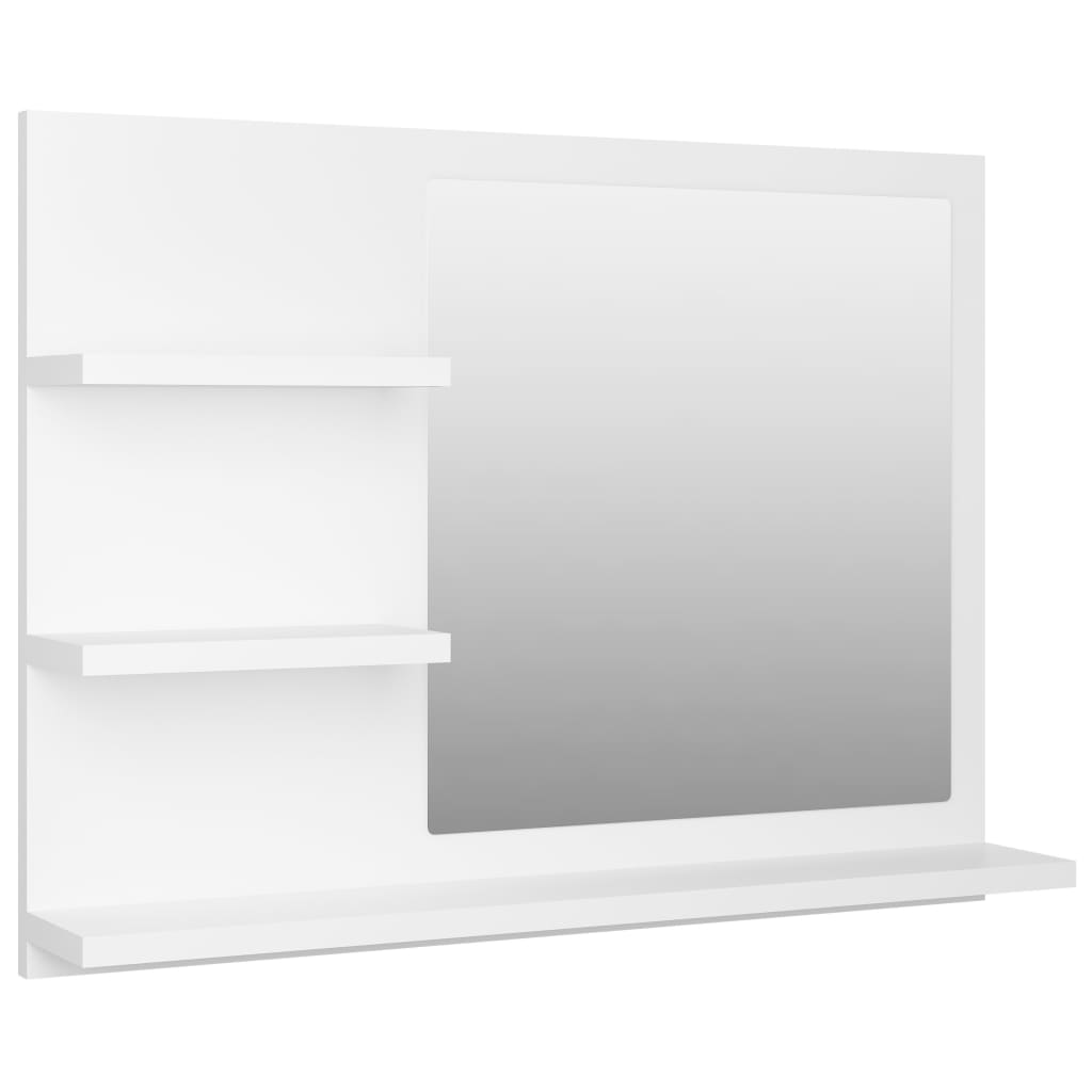 vidaXL Bathroom Mirror Vanity with Shelves for Powder Room Engineered Wood-0