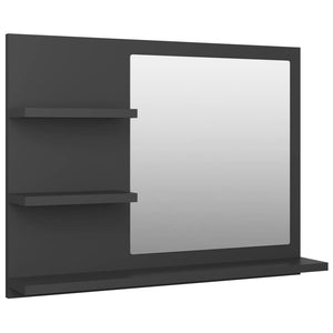 vidaXL Bathroom Mirror Vanity with Shelves for Powder Room Engineered Wood-18