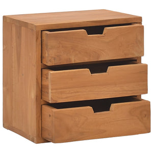 vidaXL Bedside Cabinet 15.7"x11.8"x15.7" Solid Teak Wood-9