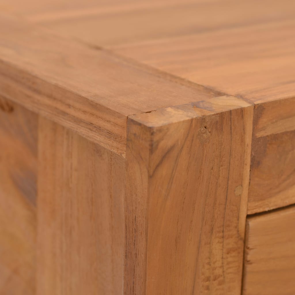 vidaXL Bedside Cabinet 19.7"x11.8"x13.8" Solid Teak Wood-1