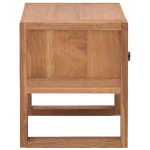 vidaXL Bedside Cabinet 19.7"x11.8"x13.8" Solid Teak Wood-4