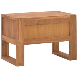 vidaXL Bedside Cabinet 19.7"x11.8"x13.8" Solid Teak Wood-5