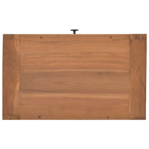vidaXL Bedside Cabinet 19.7"x11.8"x13.8" Solid Teak Wood-6