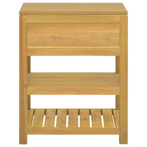 vidaXL Bathroom Cabinet Freestanding Cabinet with Shelves Solid Wood Teak-6
