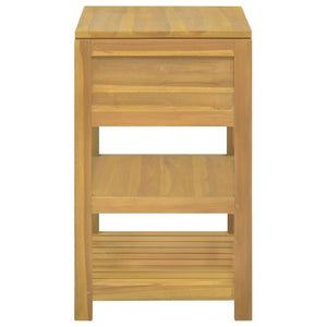 vidaXL Bathroom Cabinet Freestanding Cabinet with Shelves Solid Wood Teak-10