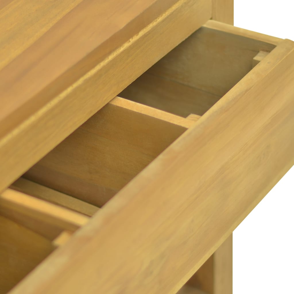 vidaXL Bathroom Cabinet Freestanding Cabinet with Shelves Solid Wood Teak-18