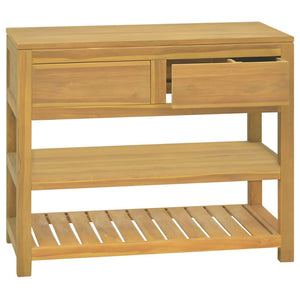 vidaXL Bathroom Cabinet Freestanding Cabinet with Shelves Solid Wood Teak-7