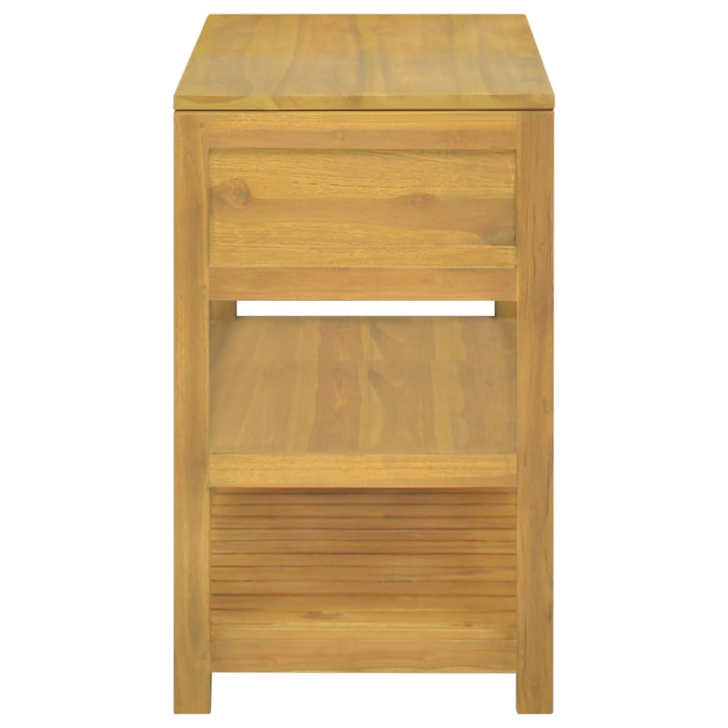vidaXL Bathroom Cabinet Freestanding Cabinet with Shelves Solid Wood Teak-11