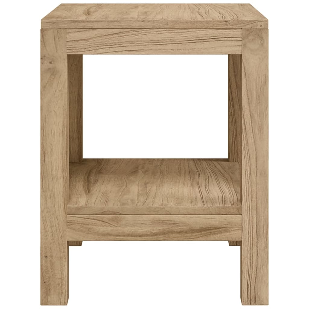 vidaXL Bathroom Side Table 17.7"x13.8"x17.7" Solid Wood Teak-2
