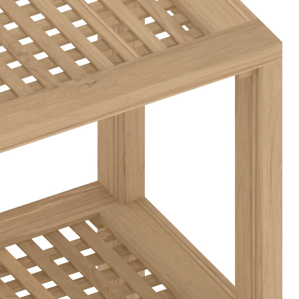 vidaXL Bathroom Side Table 23.6"x11.8"x17.7" Solid Wood Teak-5