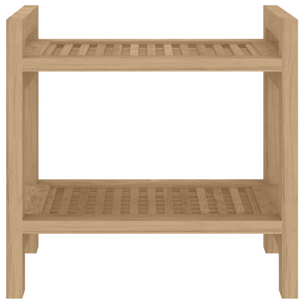 vidaXL Bathroom Side Table 17.7"x11.8"x17.7" Solid Wood Teak-1