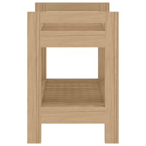 vidaXL Bathroom Side Table 17.7"x11.8"x17.7" Solid Wood Teak-2